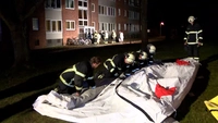 Feuer, Bargteheide, Brandstiftung, Notunterkunft, Stadt, städtisch, Tür, Treppenhaus, verraucht, Evakuierung, SEG, LNA
