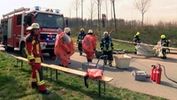BAB 21, Schwefelsäure, Tanklastzug, Gefahrgut, Feuerwehr, Vollsperrung