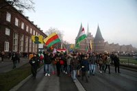 Lübeck, Demonstration, Türkei, Türken, Kurden, Regimegegner, Prügelei