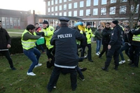 Lübeck, Demonstration, Türkei, Türken, Kurden, Regimegegner, Prügelei