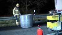 Unfall, LKW, Lübeck, Diesel, Tank, Leck, Sperrung, Feuerwehr, A1, Moisling, Abfahrt