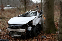 A1, Unfall, Überschlag, Baum, schwer beschädigt, Verletzt