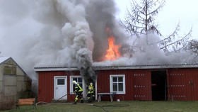 Rondeshagen, Feuer, Behinderteneinrichtung, Schuppen, Werkstatt